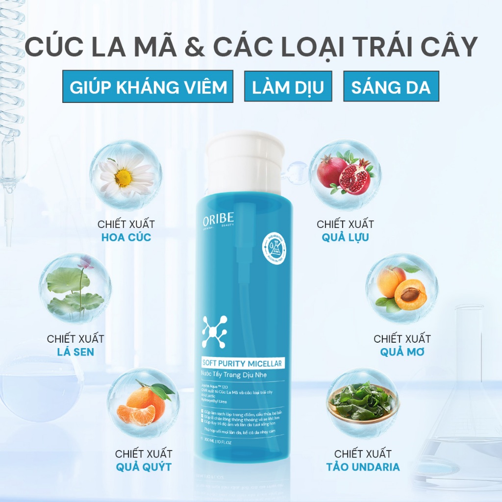 Ảnh Nước tẩy trang Oribe làm sạch sâu dịu nhẹ không cay mắt cho mọi làn da 3