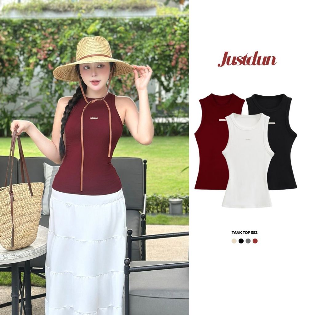 Áo ba lỗ tank top mùa hè Justdun cotton mịn thoáng mát BL5