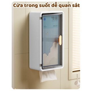 Kệ Đựng Đồ Nhà Tắm 3 Tầng Đa Năng, Hộp Chứa Giấy Chia Ngăn Dán Tường Thích Hợp Cho Không Gian Nhỏ```