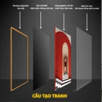 Tranh Bida treo tường tráng gương cao cấp SIZE LỚN decor phòng bi-a chuyên nghiệp - tranh treo quán bida club bộ 5 bức — ảnh 4