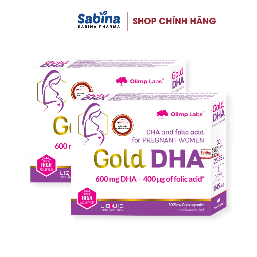 Ảnh 2H Gold DHA - Thực Phẩm Bảo Vệ Sức Khỏe cho mẹ bầu và sau sinh nuôi con bú hỗ trợ bổ sung DHA và axit folic 1