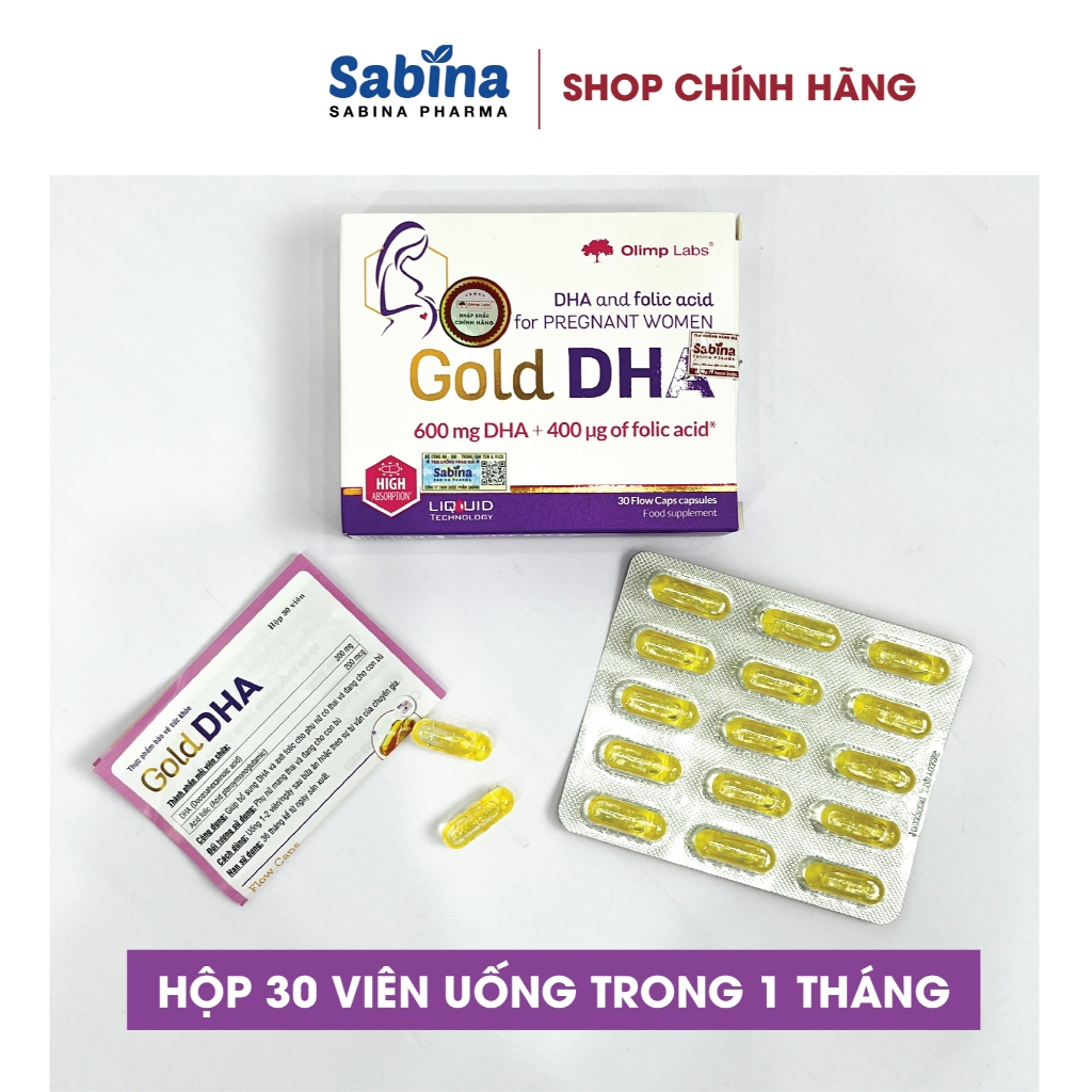 Ảnh 2H Gold DHA - Thực Phẩm Bảo Vệ Sức Khỏe cho mẹ bầu và sau sinh nuôi con bú hỗ trợ bổ sung DHA và axit folic 4