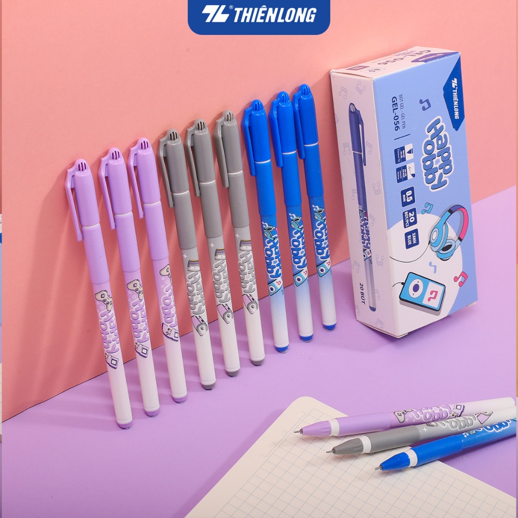 Combo 5/10/20 Bút gel Thiên Long Happ Obby GEL-056 - Nét viết 0.5mm, đệm tay êm ái, mực đều và liên tục | BigBuy360 - bigbuy360.vn