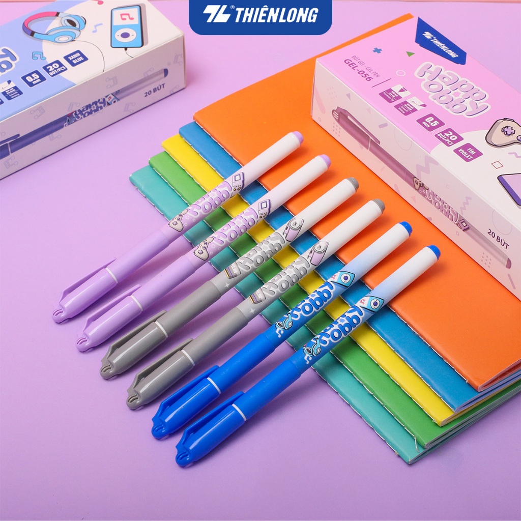 Combo 5/10/20 Bút gel Thiên Long Happ Obby GEL-056 - Nét viết 0.5mm, đệm tay êm ái, mực đều và liên tục | BigBuy360 - bigbuy360.vn