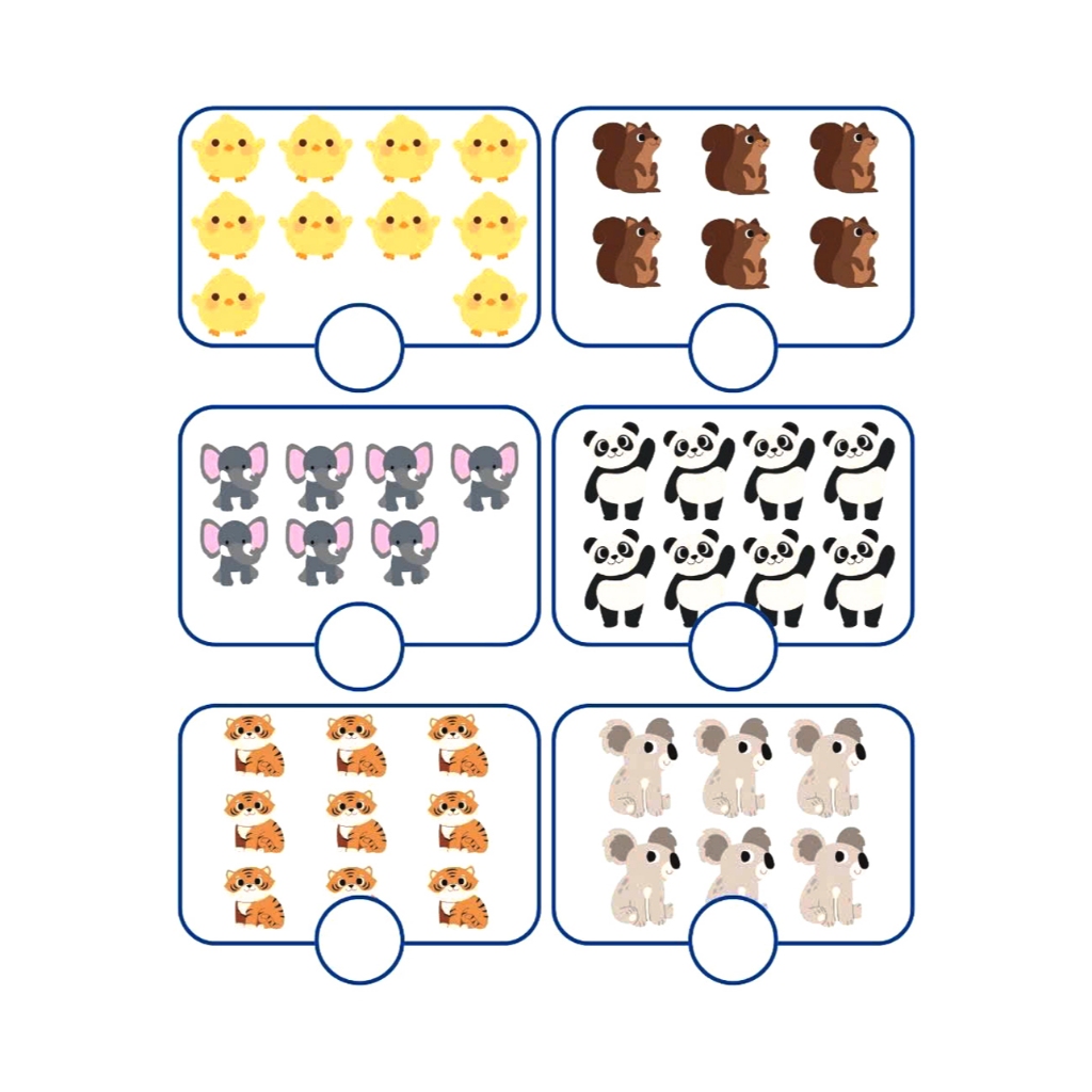 Bộ 20 tờ học liệu Montessori giúp bé tập đếm, làm quen, nhận biết và điền số cho bé từ 3-6 tuổi