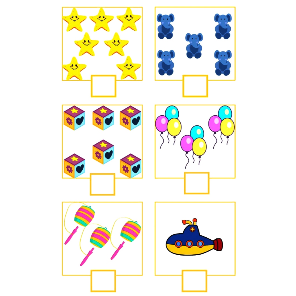Bộ 20 tờ học liệu Montessori giúp bé tập đếm, làm quen, nhận biết và điền số cho bé từ 3-6 tuổi