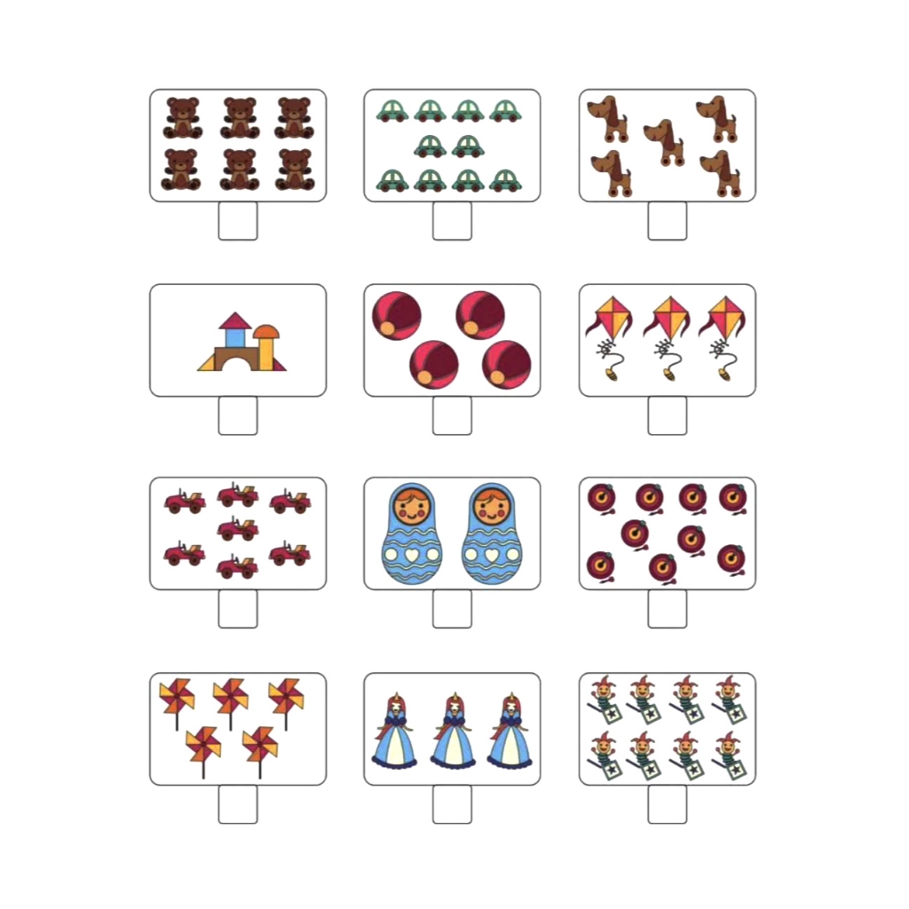 Bộ 20 tờ học liệu Montessori giúp bé tập đếm, làm quen, nhận biết và điền số cho bé từ 3-6 tuổi