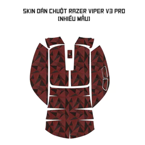 Skin vân nổi dán chuột Razer Viper V3 Pro (nhiều mẫu) | Film 3M chống trượt | Custom theo yêu cầu
