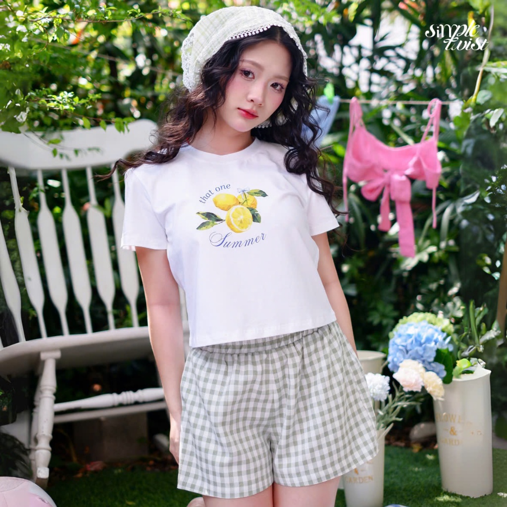Ảnh Áo thun mùa hè tay ngắn hình trái cây That One Summer cotton mặc ở nhà đi tập đi chơi – Simple Twist 3