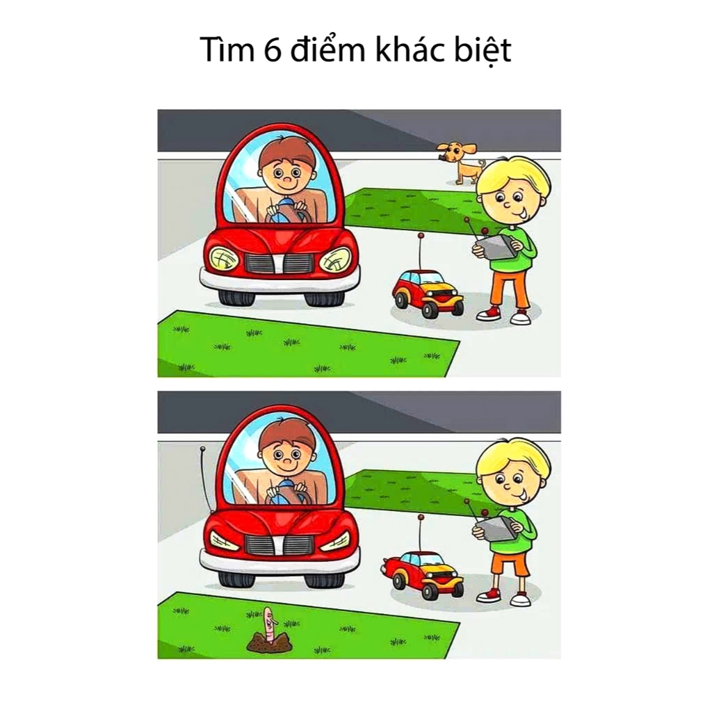 Tìm điểm khác biệt trong các bức tranh giúp bé tăng khả năng tu duy, quan sát và rèn luyện tính kiên nhẫn