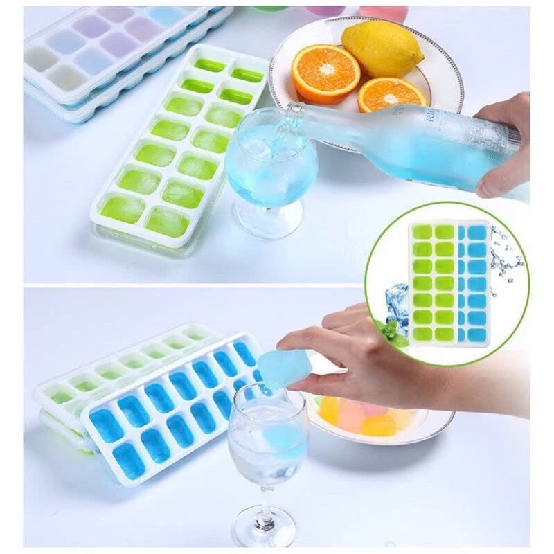 Khay Đá Silicon Có Nắp Đậy cho gia đình Tiện dụng -M201