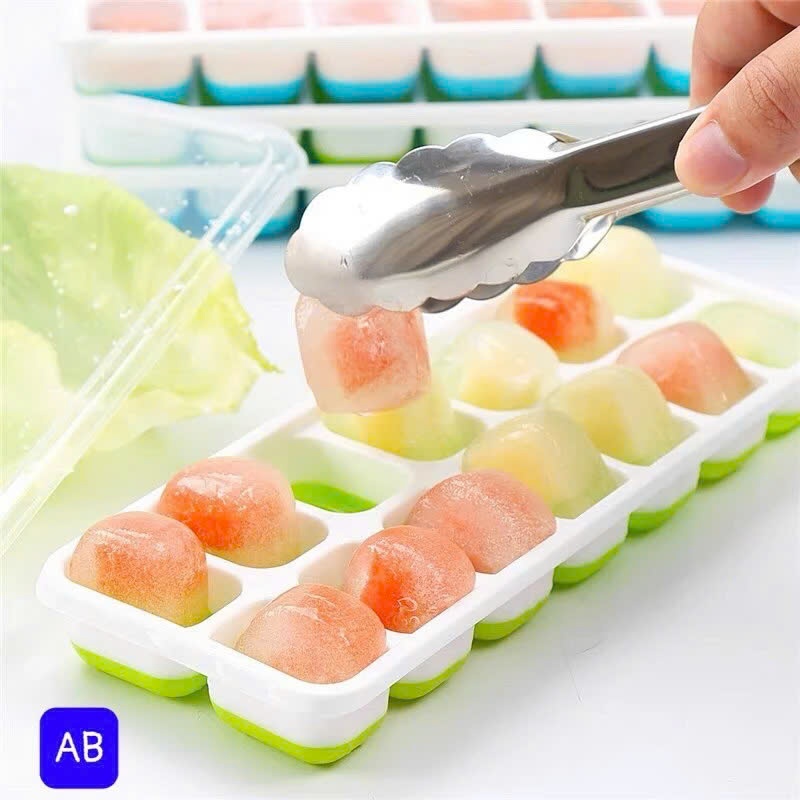 Khay Đá Silicon Có Nắp Đậy cho gia đình Tiện dụng -M201