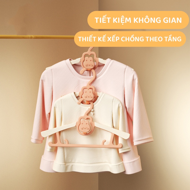 Ảnh Combo 4 Móc treo quần áo trẻ em giá treo quần áo trẻ em đặc biệt có thể thu gọn cho trẻ sơ sinh và trẻ nhỏ 1