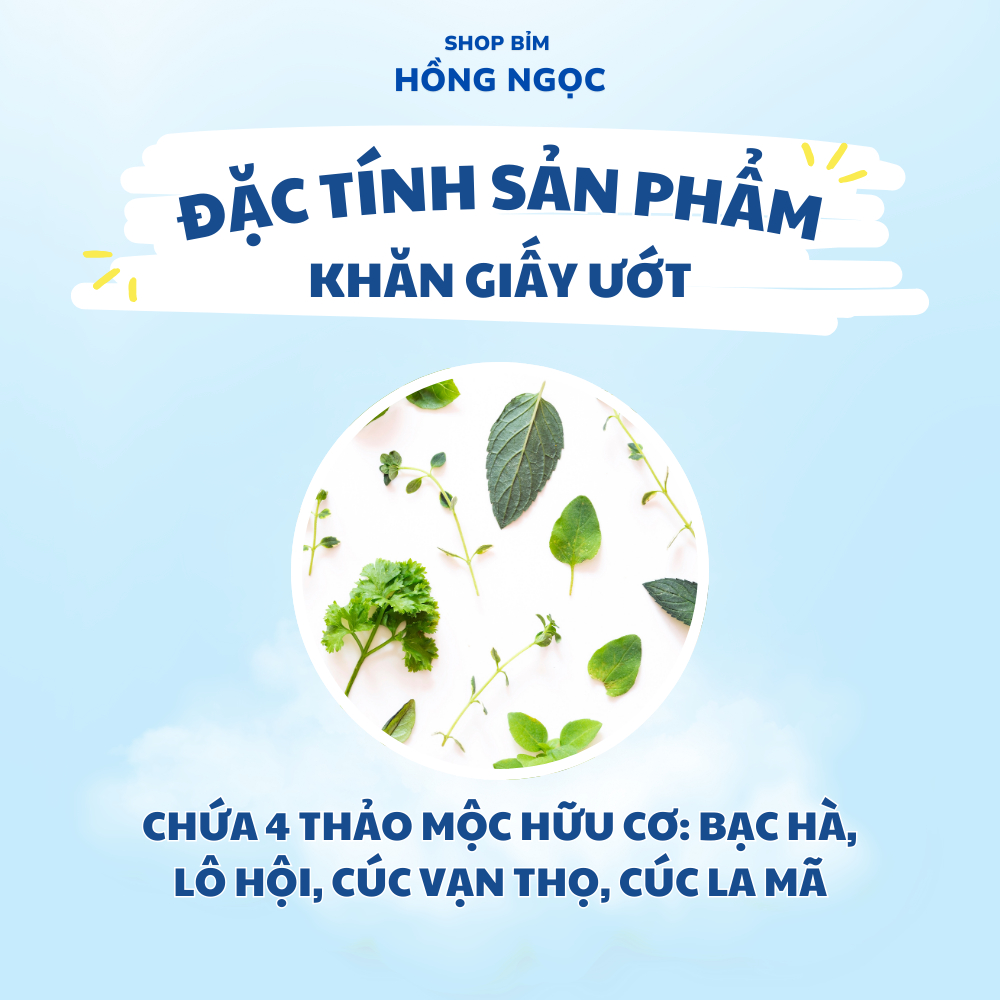 [1 Thùng 15 GÓI] Khăn ướt không mùi Anbeis - chứa tinh chất trà xanh an toàn cho da nhạy cảm