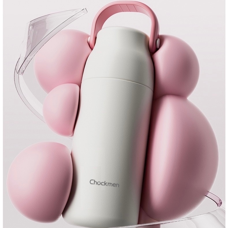 Bình Giữ Nhiệt CHOCKMEN Inox 316 Tay Cầm Silicone Chịu Nhiệt Bình Ủ Cháo Hộp Bảo Ôn