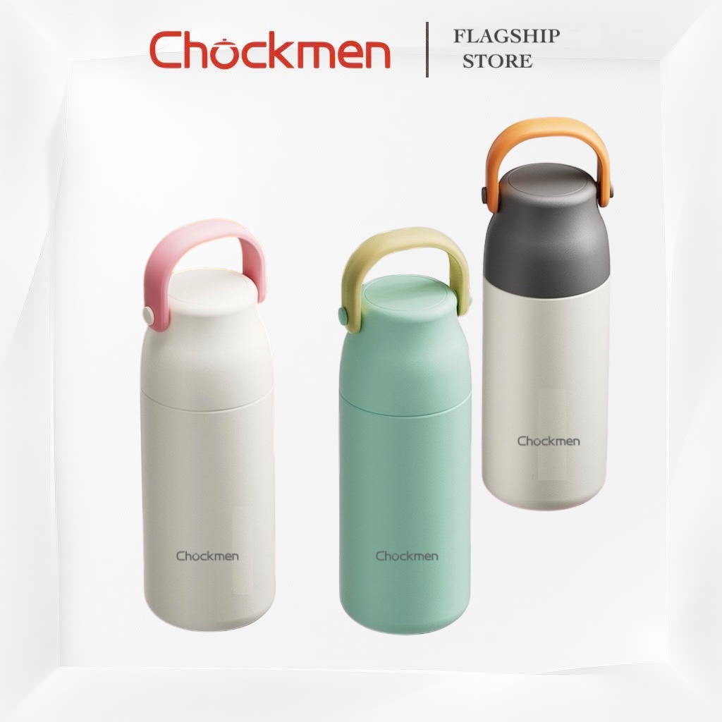 Bình Giữ Nhiệt CHOCKMEN Inox 316 Tay Cầm Silicone Chịu Nhiệt Bình Ủ Cháo Hộp Bảo Ôn