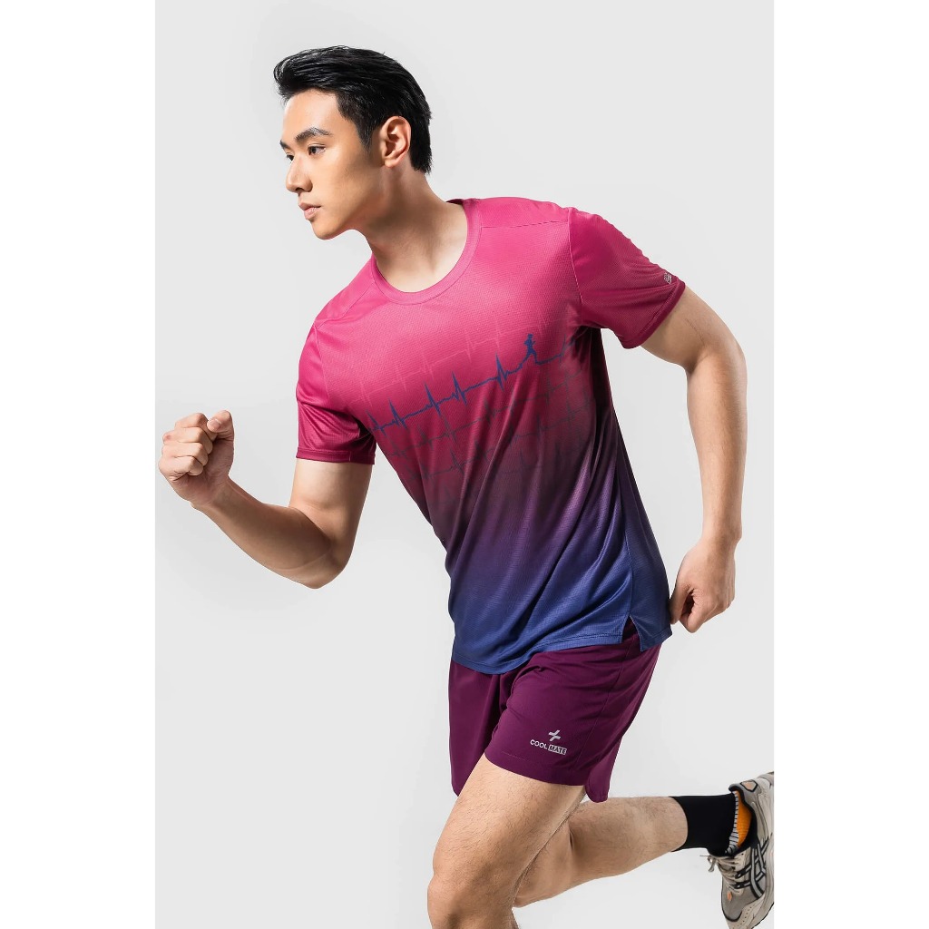 [TẶNG COMBO 2 TẤT]Set đồ chạy bộ Áo Thun Nam thể thao Graphic và Quần short Maxcool thoáng khí Coolmate