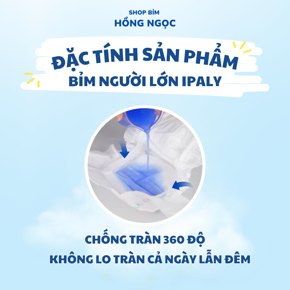 COMBO 100 miếng Bỉm Quần/Tã Dán người già EPOLY/IPALY chất lượng giá rẻ thấm hút tốt size M/L/XL