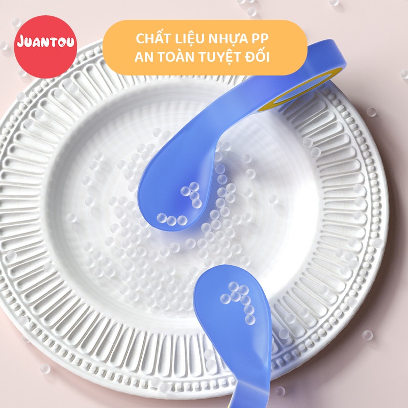 Ảnh Thìa Ăn Dặm cho bé cảm biến nhiệt độ cho bé đổi màu chống bỏng giúp bé học ăn thìa uốn cong 1