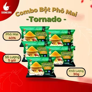 🧀 Combo 5 Gói Bột Phô Mai Tornado 30g Lắc Khoai Tây, Gà Rán, Làm Bánh, Sốt Chấm | Phô Mai Hàn Quốc