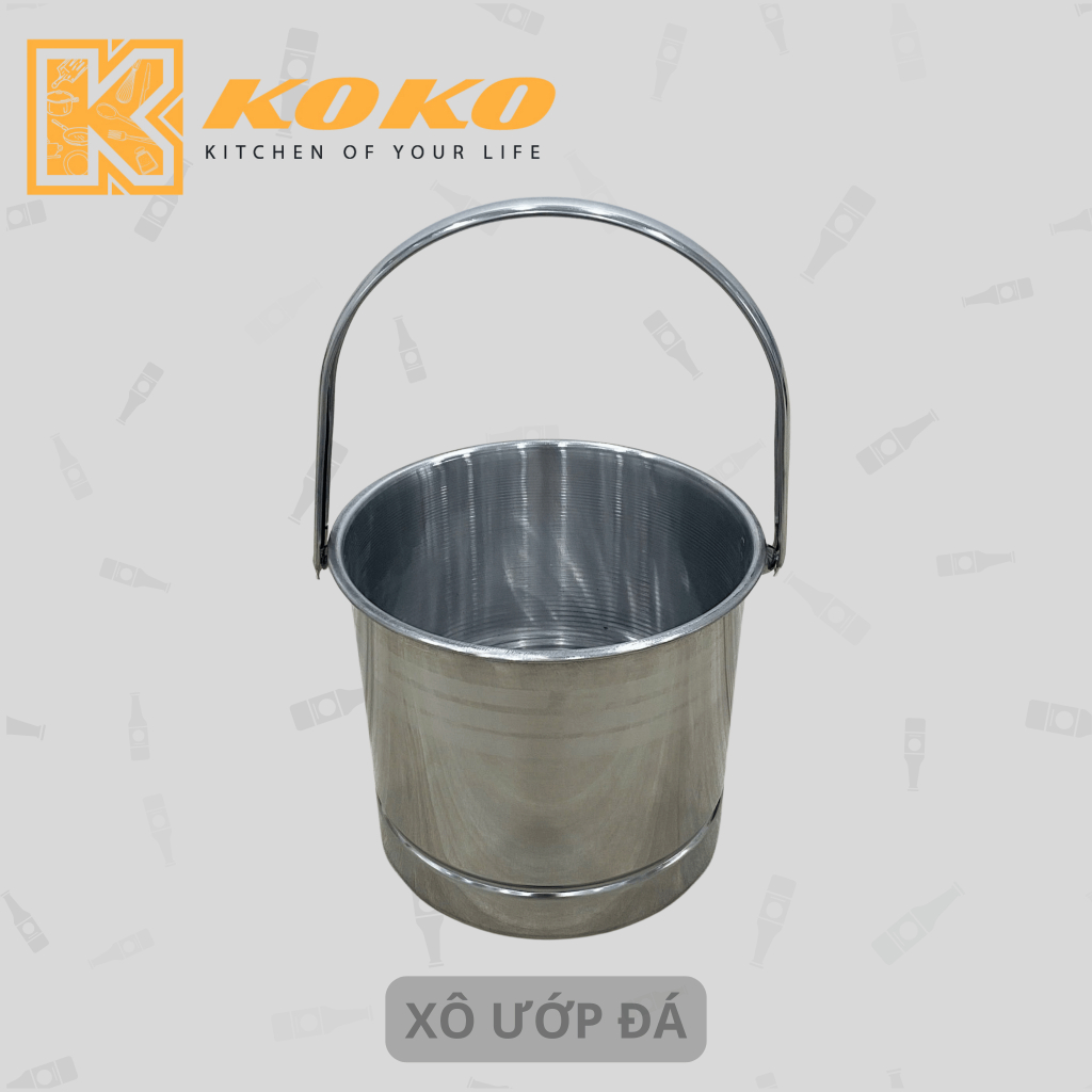 Xô ướp đá có dung tích 1,6L - bằng inox có quai cầm | Shopee Việt Nam