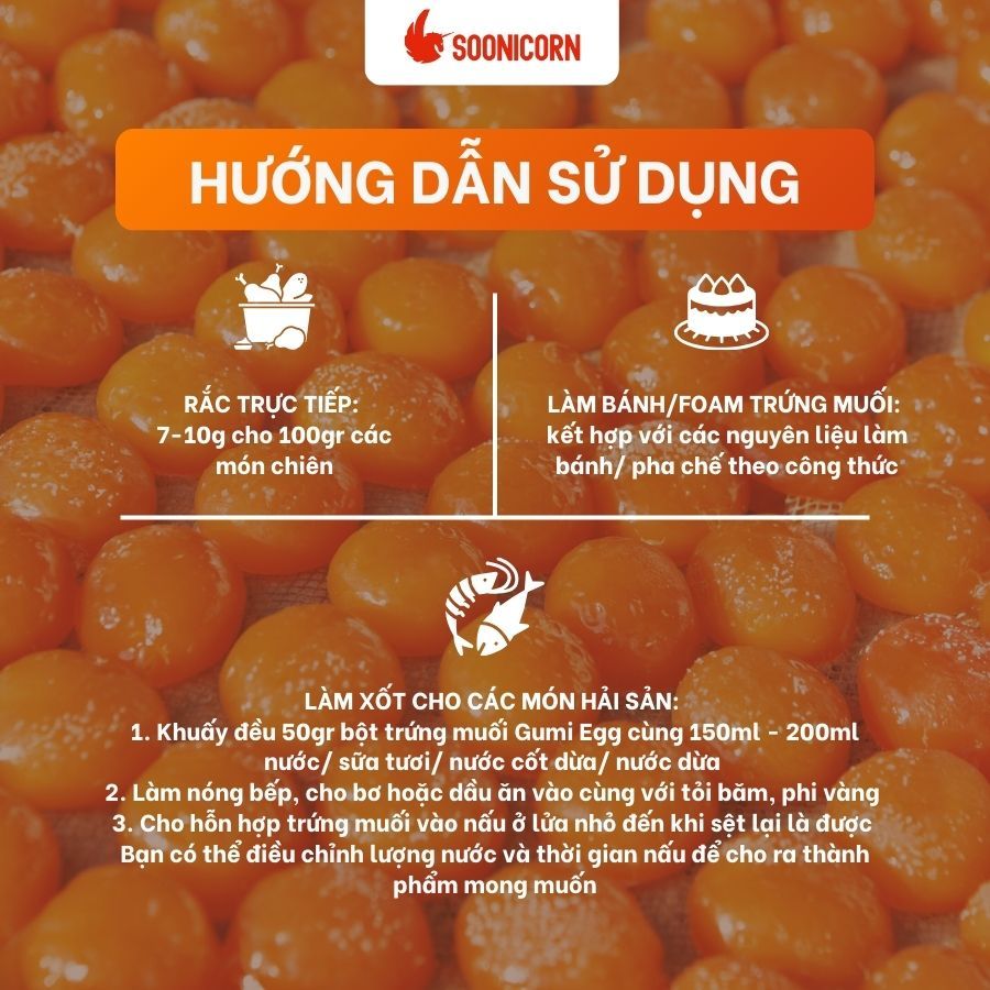 🥚 Bột Trứng Muối Gumi Egg 100g | Dùng Làm Bánh, Sốt Trứng Muối | Vị Truyền Thống & Cay - Soonicorn
