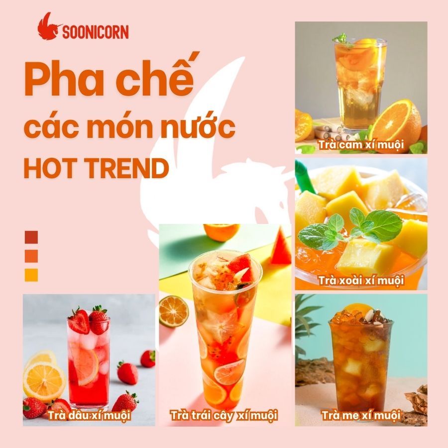 🍑 Bột Xí Muội Volcano 100g | Dùng Lắc Trái Cây, Khoai Tây Chiên, Bắp Rang, Pha Chế Nước - Soonicorn