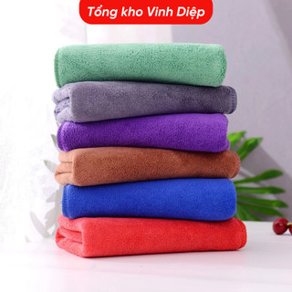 01 chiếc khăn mặt, khăn lau chất vải nhung mềm min size 24x50cm