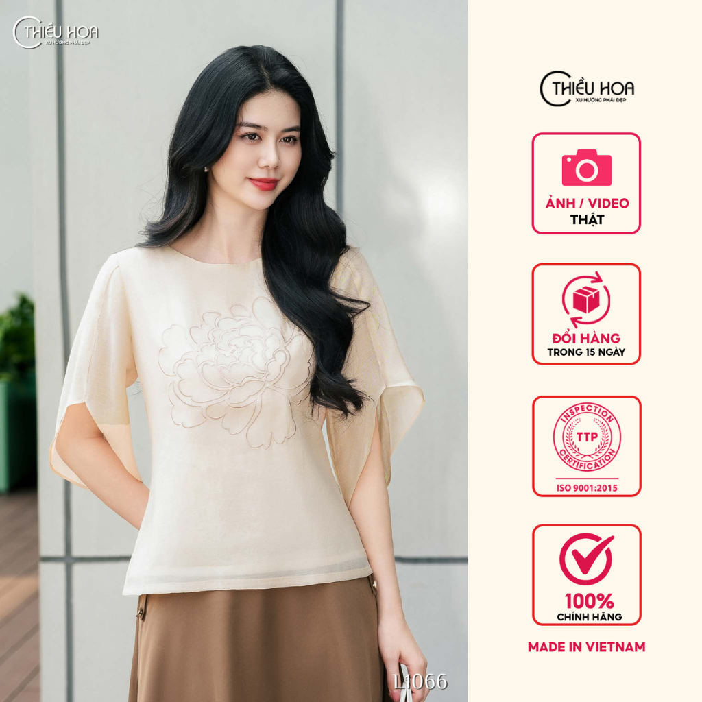 Áo kiểu thiết kế đơn giản nhẹ nhàng chất liệu mềm mại thoải mái thương ...