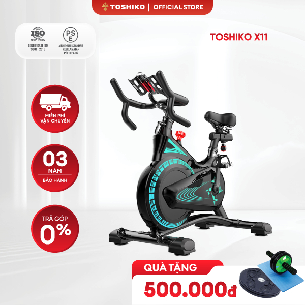 Ảnh Xe đạp thể dục tại nhà TOSHIKO X11 chính hãng giúp tăng cơ giảm mỡ bánh đà kháng từ Bảo hành 3 năm 1