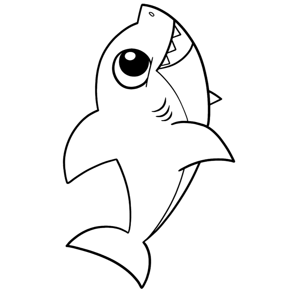 Bộ 50 tranh tô màu BABY SHARK  khác nhau không trùng lặp cho bạn thỏa sức sáng tạo