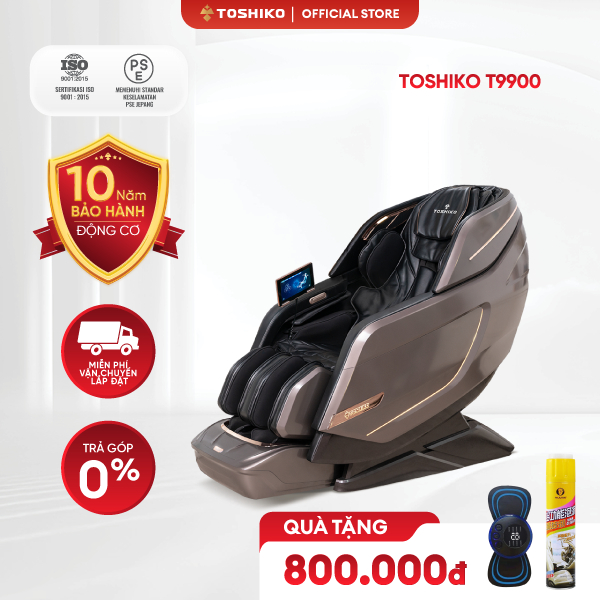 Ảnh Ghế massage trị liệu toàn thân Toshiko T9900 bảo hành 6 năm công nghệ con lăn 6D và túi khí cao cấp tặng quà hấp dẫn 1