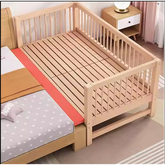 Giường Ghép Gỗ Thông Nan Tròn Cho Bé HomDecor – An Toàn, Chắc Chắn, Ghép Giường Người Lớn Có Thiết Kế Theo Yêu Cầu