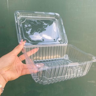 Lẻ hộp nhựa 1 lần đục lỗ thoáng khí Đựng Hoa Quả dựng thực phẩm chiên rán - hộp dâu tây 0.5KG ,1KG,1.5KG