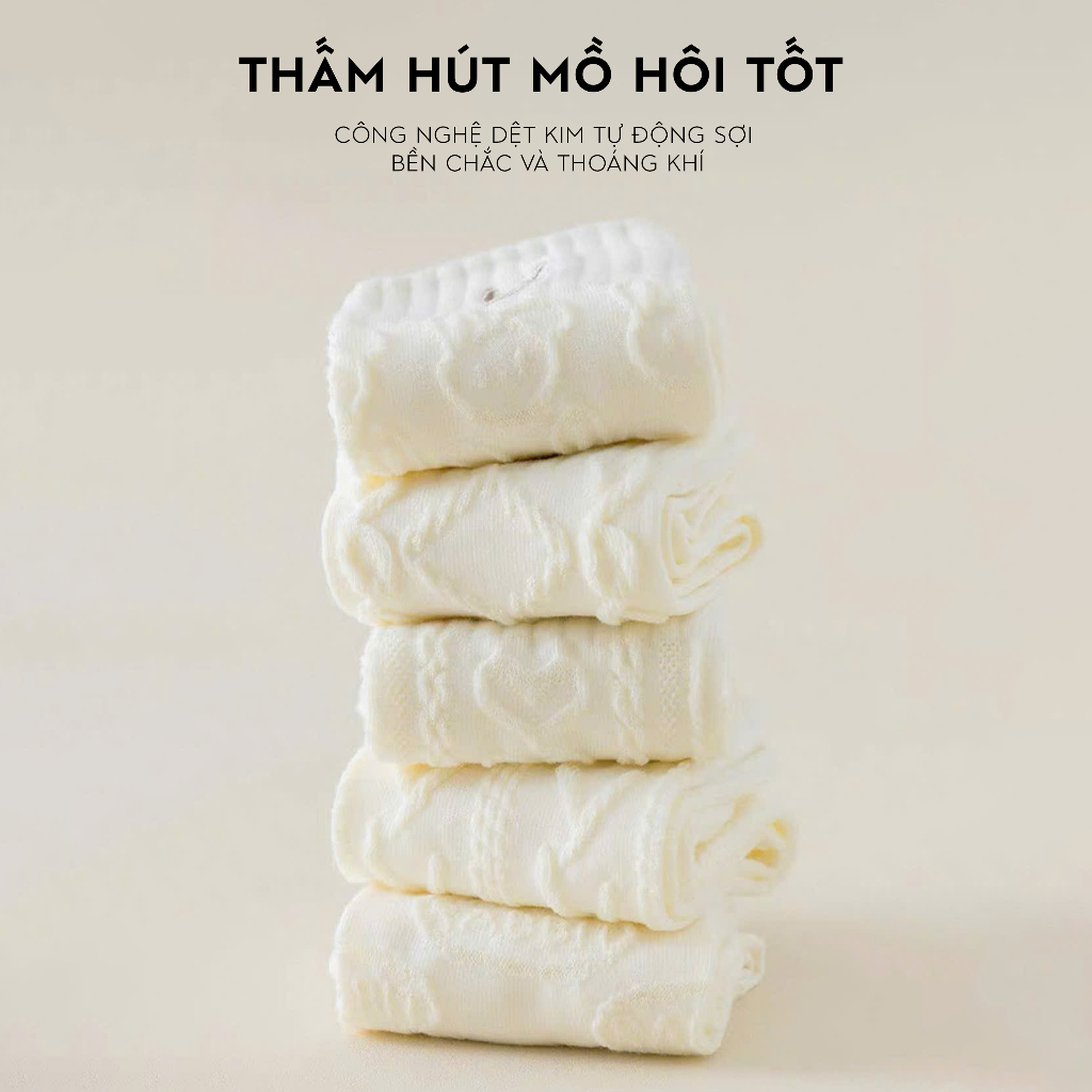 Tất vớ nữ họa tiết dễ thương và thổ cẩm dệt nổi, chất liệu mềm mịn thoáng khí - Ekiu Shop