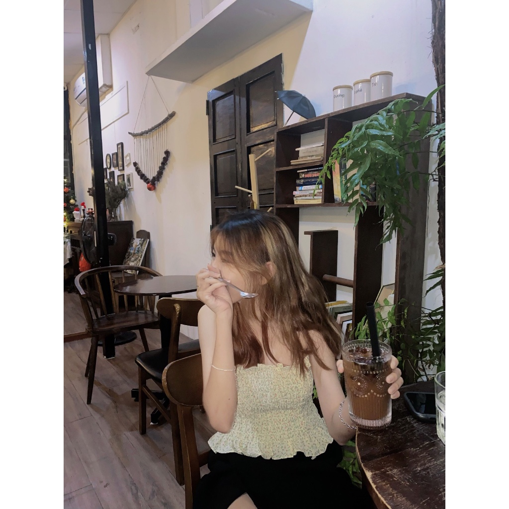 Áo ống hoa bo chun freesize