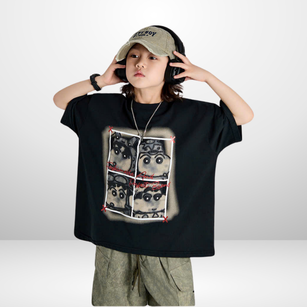 Áo Thun Ngắn Tay Mùa Hè Cho Bé Trai, Bé Gái In Hình Năng Động, Cổ Tròn B639 | JJ Kids Fashion