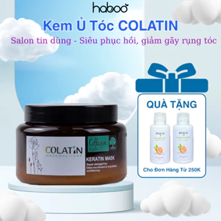 [CHÍNH HÃNG] Kem ủ tóc Collagen Keratin Mask COLATIN siêu phục hồi, giảm rụng, bóng mượt, dưỡng tóc hư tổn tại nhà 500ml