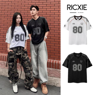 ÁO THUN LƯỚI RICXY " SỐ 80 " From Rộng Unisex Nam Nữ -