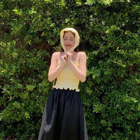 ÁO QUÂY HOA NHÍ + KHĂN TURBAN