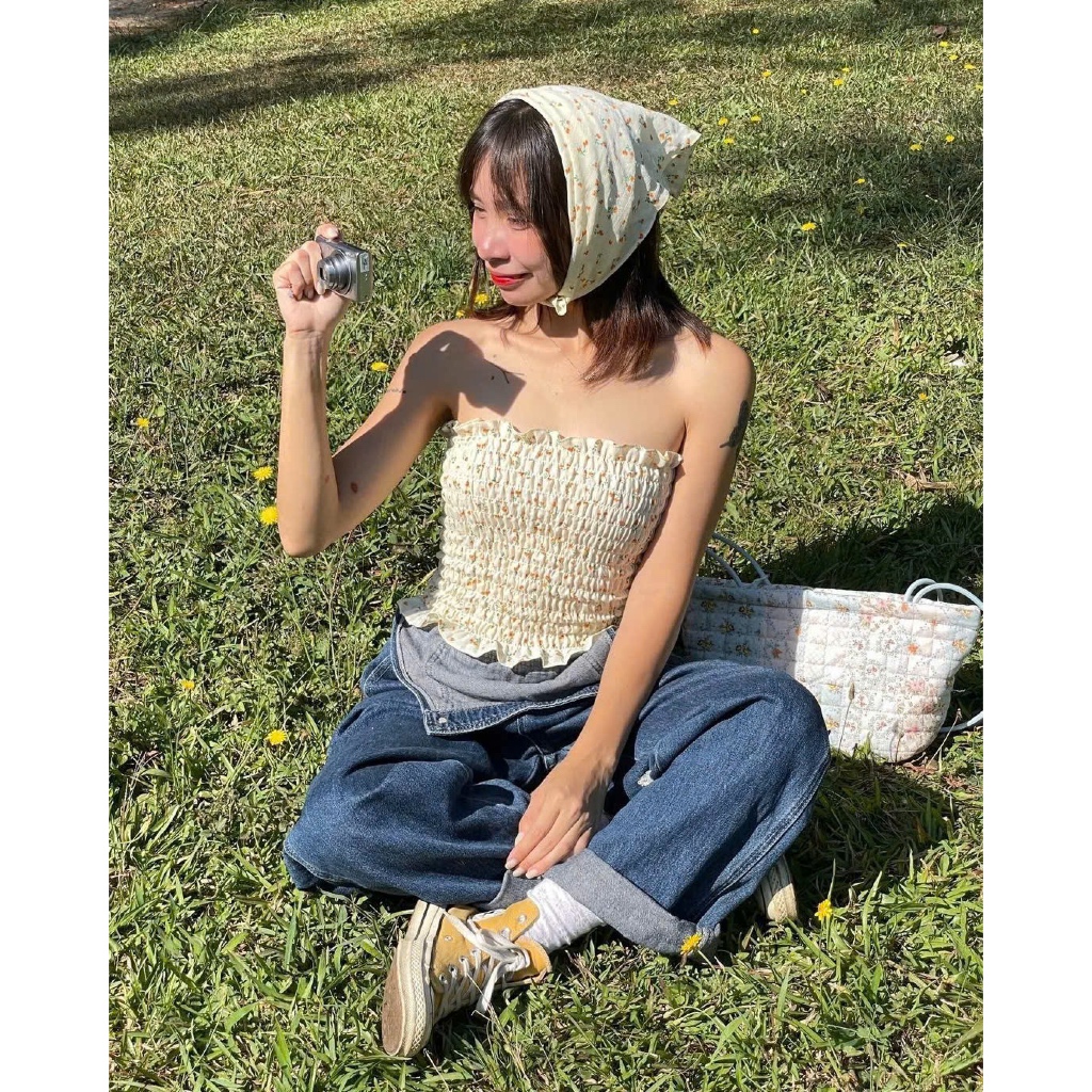 ÁO QUÂY HOA NHÍ + KHĂN TURBAN