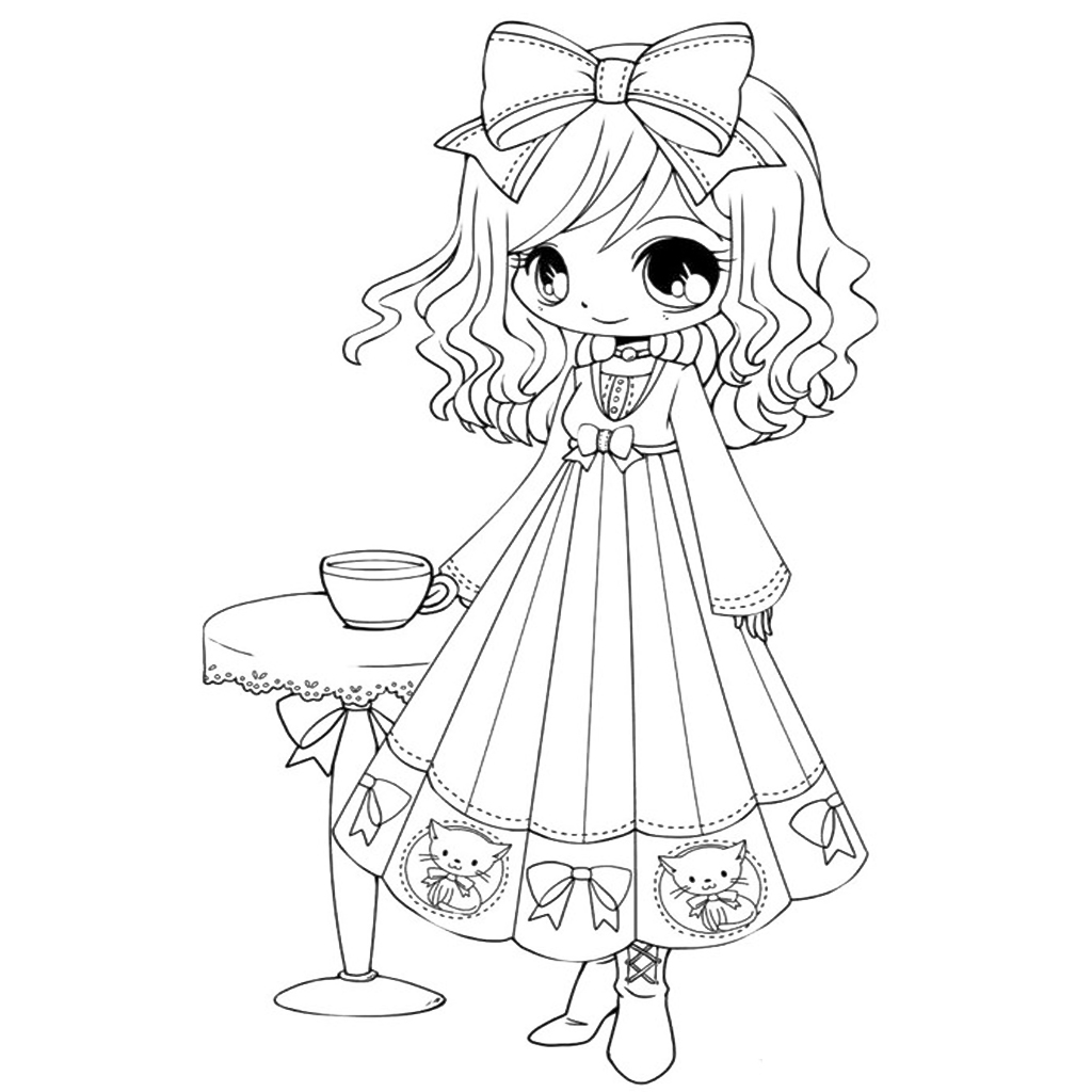 Bộ 50 tranh tô màu CHIBI  khác nhau không trùng lặp cho bạn thỏa sức sáng tạo
