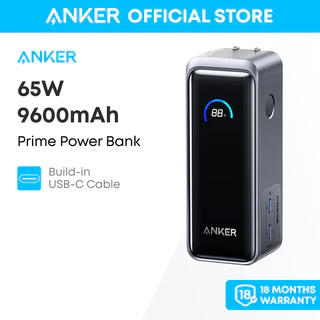 Anker Prime Pin dự phòng Power Bank 9.600mAh có công suất đầu ra 65W, tích hợp phích cắm AC hỗ trợ PD 3.0 và PPS A1339