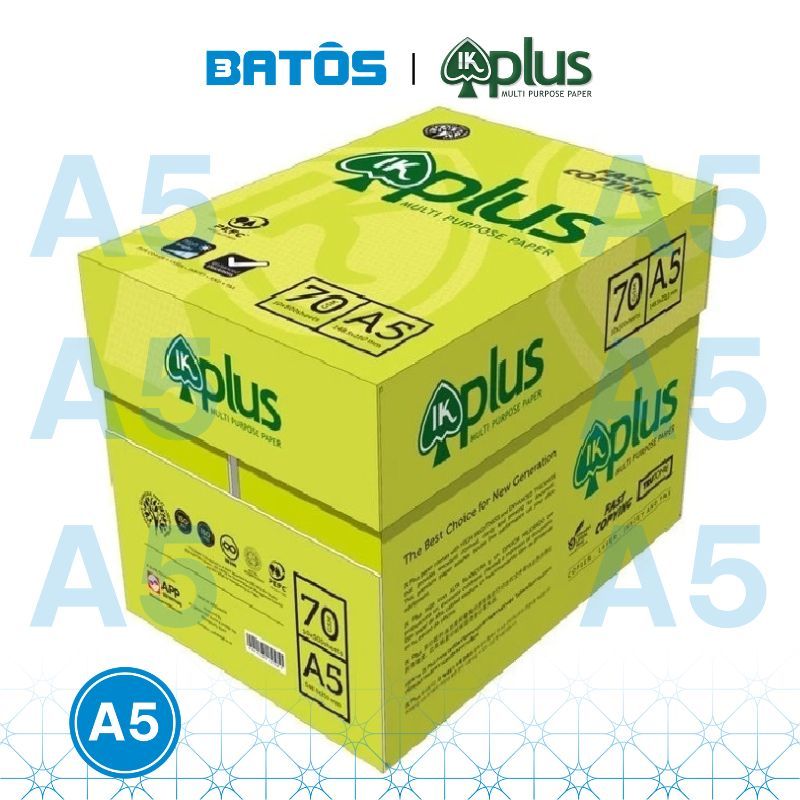 [Có VAT] Thùng Giấy A5 IK Plus 70gsm (10 reams), nhập khẩu từ Indonesia.