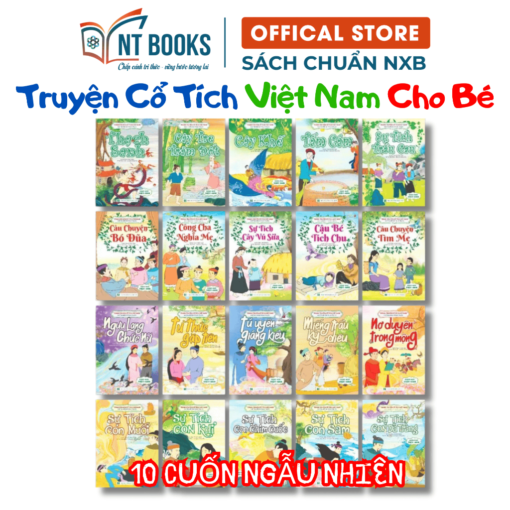 Sách - Combo 20 Cuốn Truyện Cổ Tích Song Ngữ Việt Nam Mới Nhất