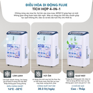 Máy lạnh di động FUJIE Công suất làm lạnh 7000BTU - 14000BTU - Bảo hành điện tử toàn quốc 2 năm