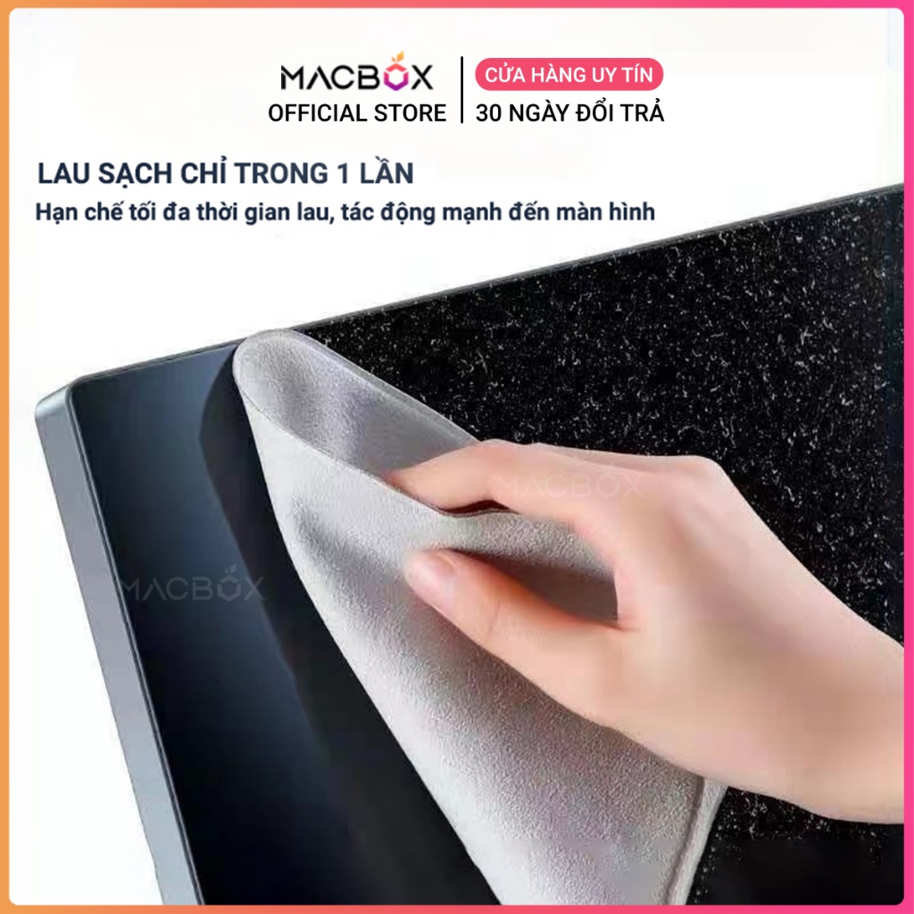 Khăn lau màn hình Microfiber Macbox, khăn lau chuyên dụng 2 mặt cho điện thoại, camera, máy tính bảng, macbook | BigBuy360 - bigbuy360.vn