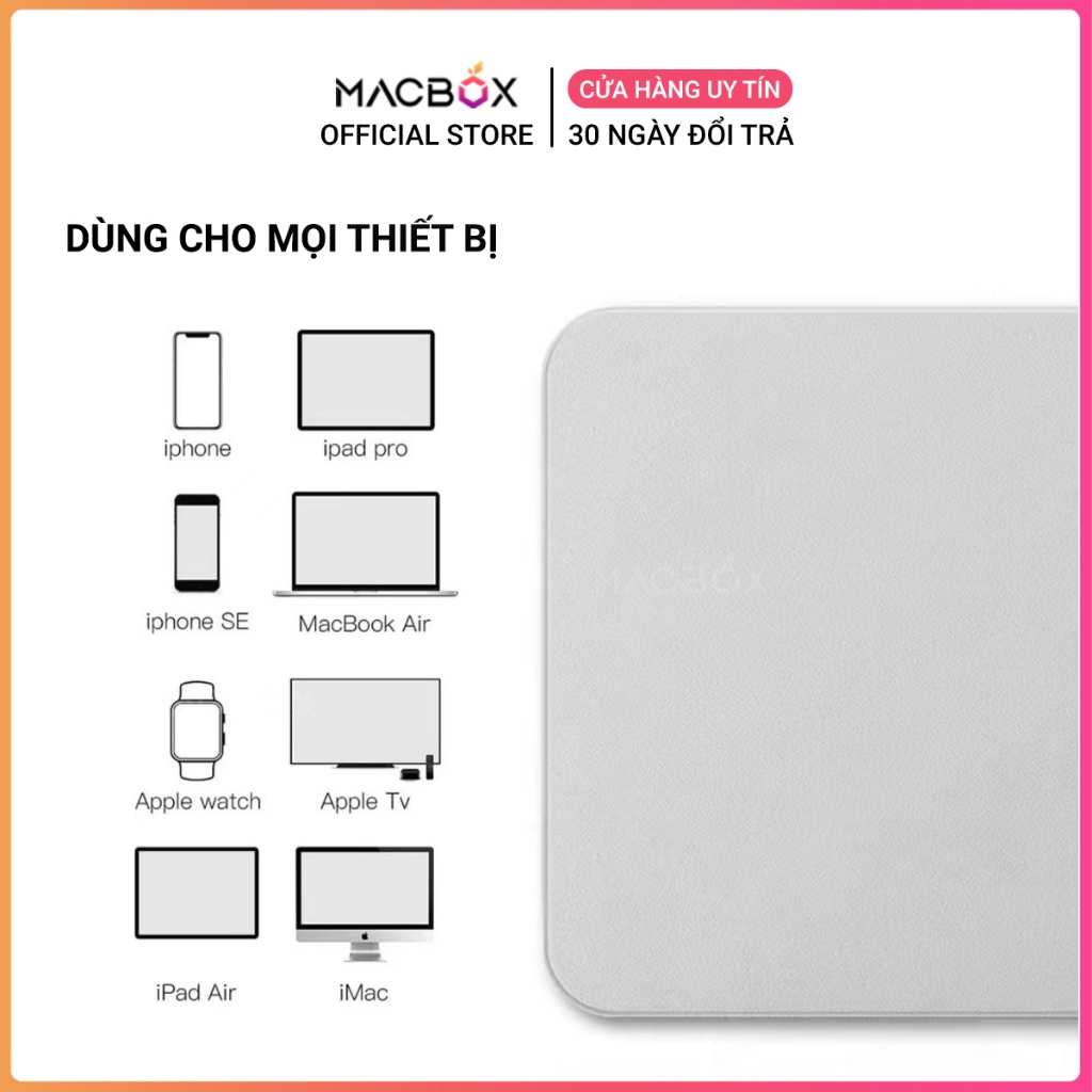 Khăn lau màn hình Microfiber Macbox, khăn lau chuyên dụng 2 mặt cho điện thoại, camera, máy tính bảng, macbook | BigBuy360 - bigbuy360.vn