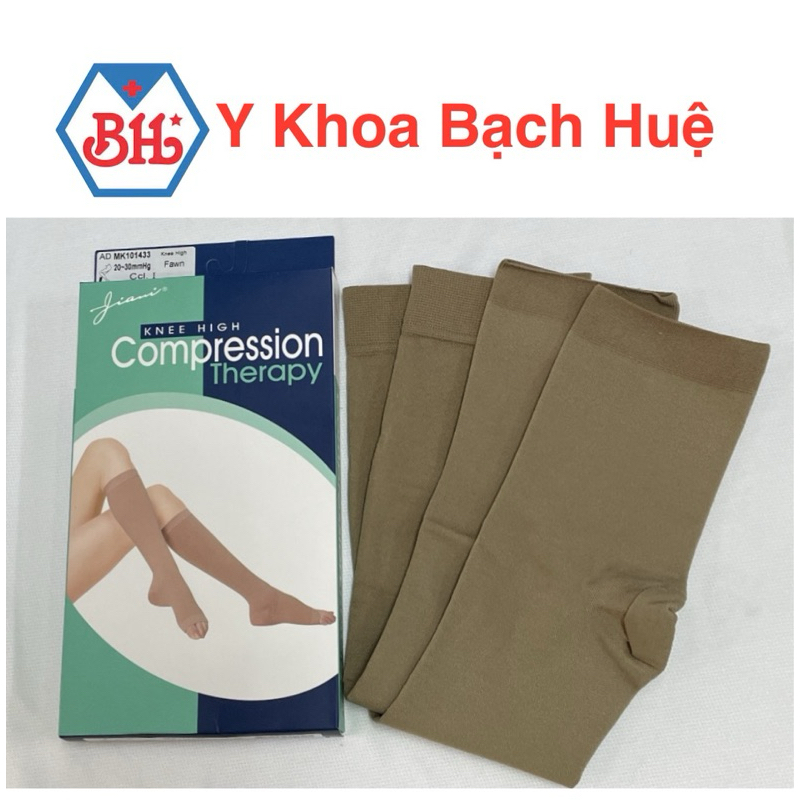 Vớ giãn tĩnh mạch dài đến gối, giúp giảm mỏi chân, hỗ trợ tuần hoàn , co giãn thoải mái