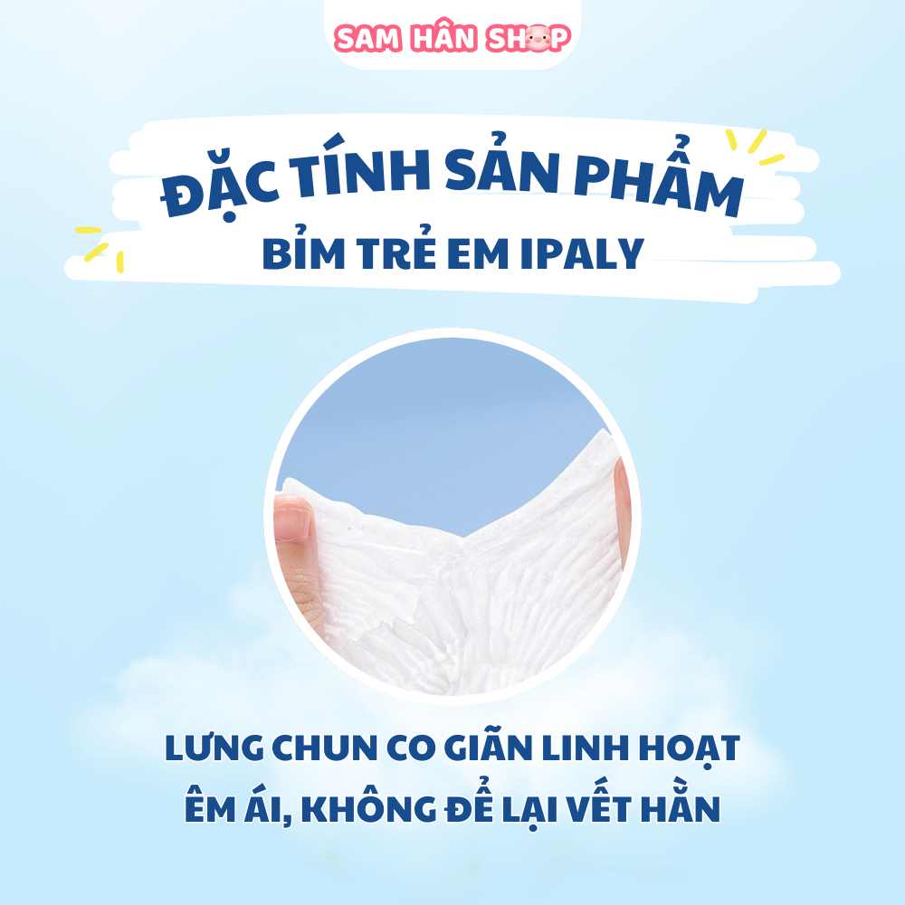 Bỉm Quần Trẻ Em Ipaly Organic Mềm Mại Thấm Hút Nhanh, Chống Hăm Bịch 50 Miếng, Đủ Size M/L/XL/2XL